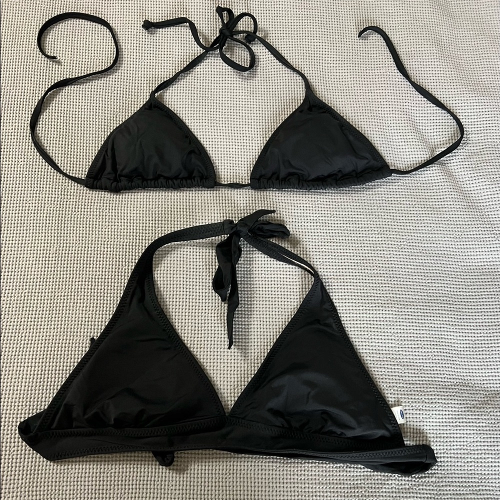 2 Old Navy black bikini tops